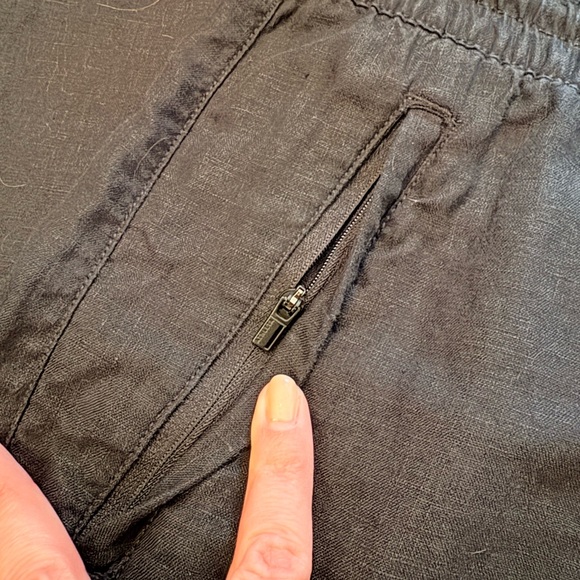 Athleta Black Retreat Linen Wide Leg Pants - Picture 6 of 10